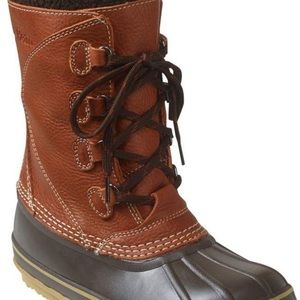 Women's L.L.Bean Snow Boots, with Tumbled-Leather Sz 10